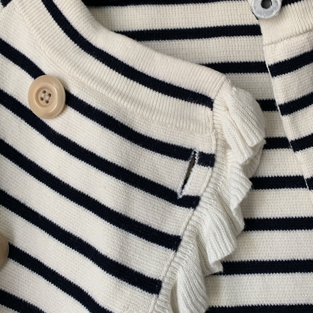 J. Crew Black and White Striped Cardigan - Picture 16 of 16